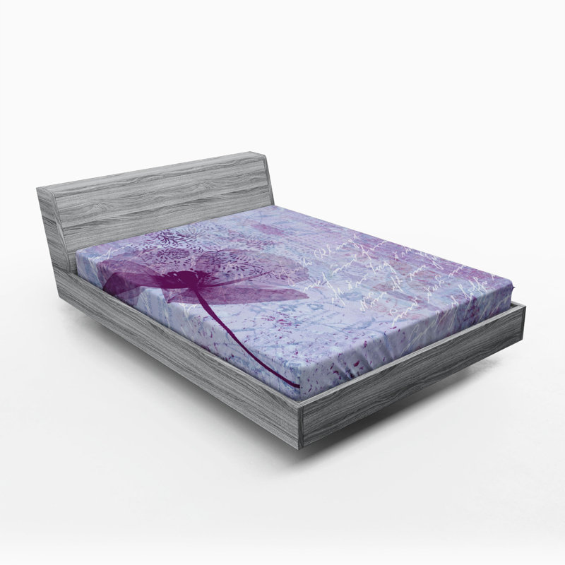 Microfiber Floral Fitted Sheet, Queen Fitted Sheet