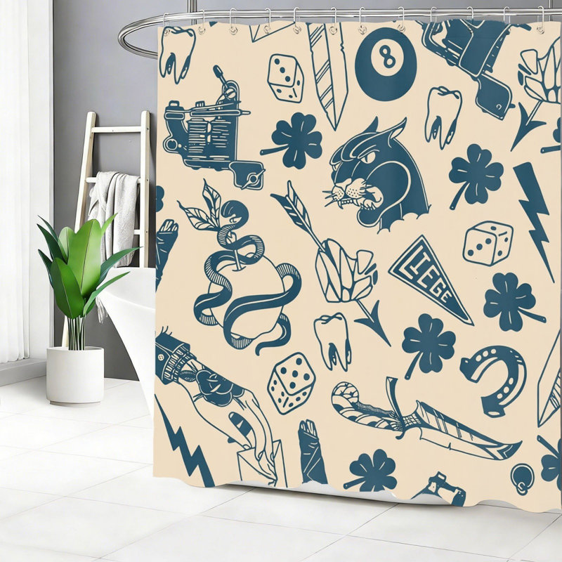 Rideau de salle de bain 72 po x 72 po (180 x 180 cm)