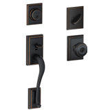 Addison Handleset with Deadbolt and Georgian Door Knob and Rosette