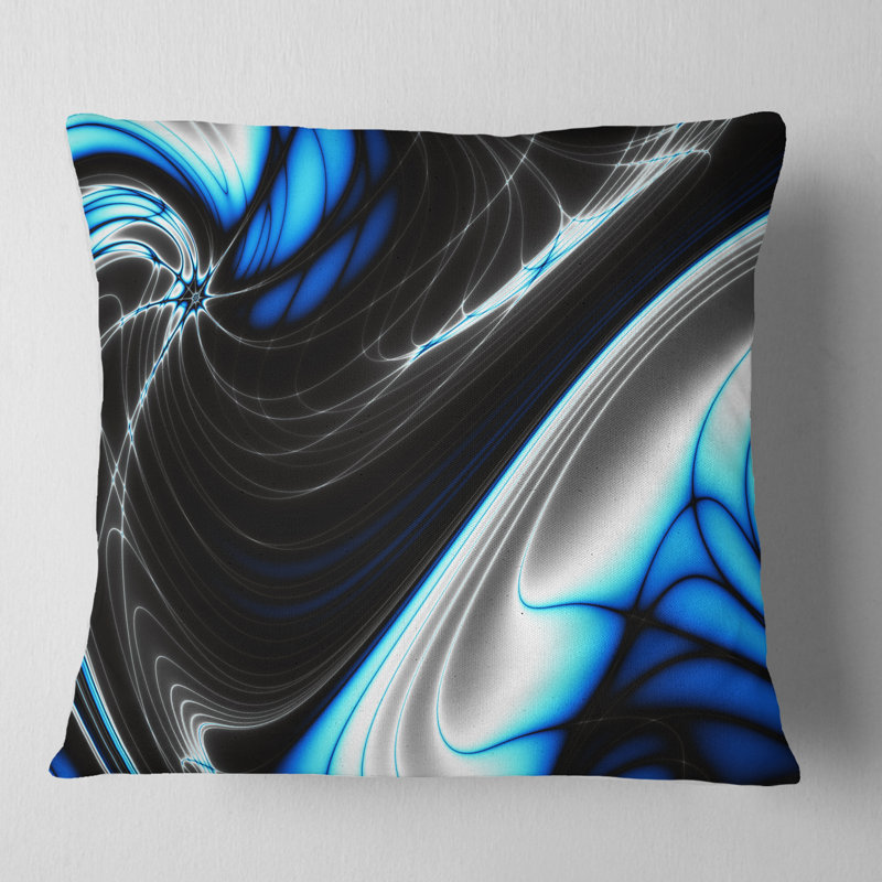 Fractal Rotating Abstract Design - Coussin imprimé abstrait, 16 po x 1 po, Coussin décoratif