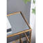 56.5X14x30" Antique Gold Console Table, Mirrored Top