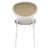 Modern Velvet Upholstered Dining Chair With Cane Rattan Back – Accent Side Chair With White Steel Base Open Frame Design, Mid-Century Boho Coastal Style-2101938389-2096635458