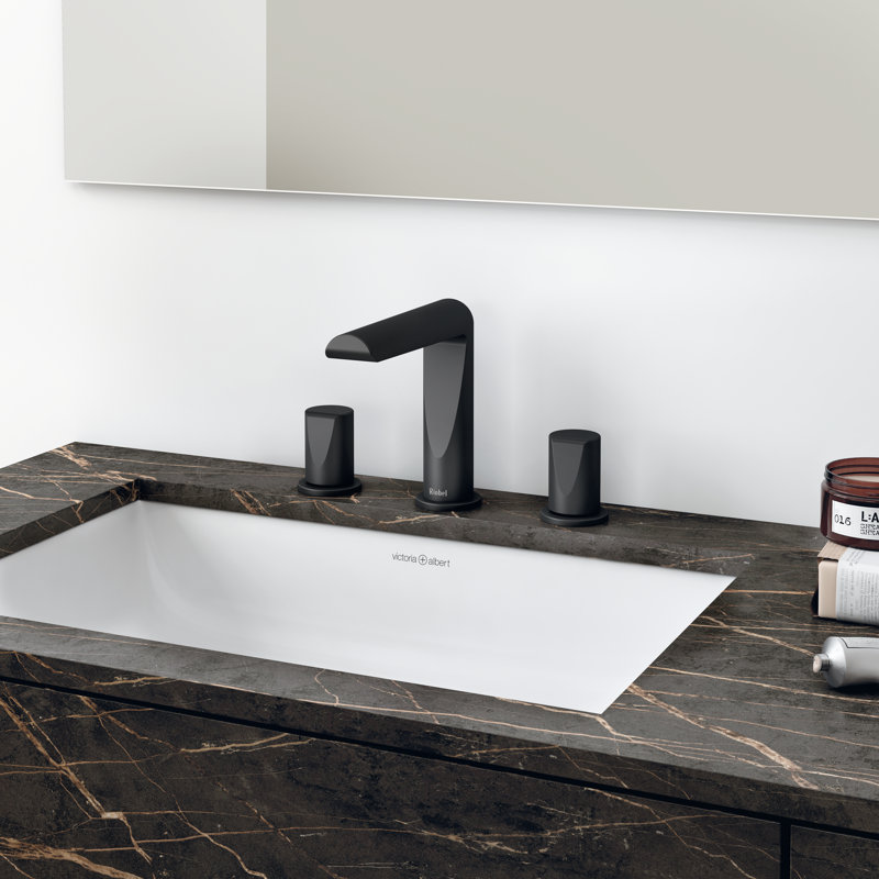 Parabola™ Widespread Bathroom Faucet with Drain Assembly, Polished Nickel
