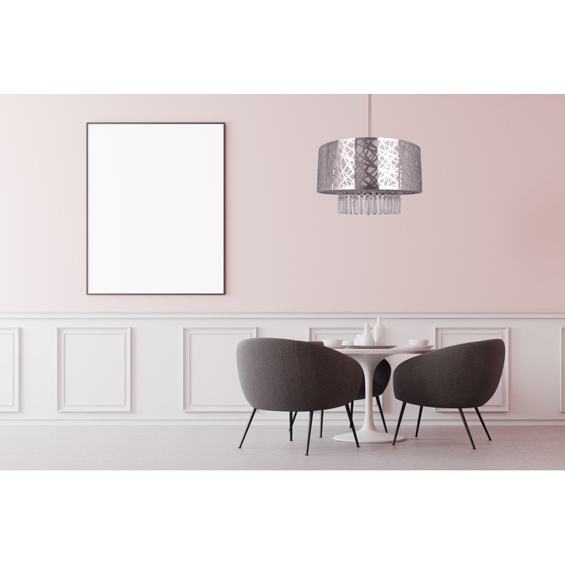 Lustre à plusieurs niveaux 3 lumières/états Clarens, Chrome, H 39 po x l 20 po x P 12 po