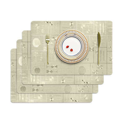 Knife and Fork Design Vinyl Placemat