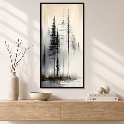 Beige gris Bodie I - impression sur toile de pin, art mural nature