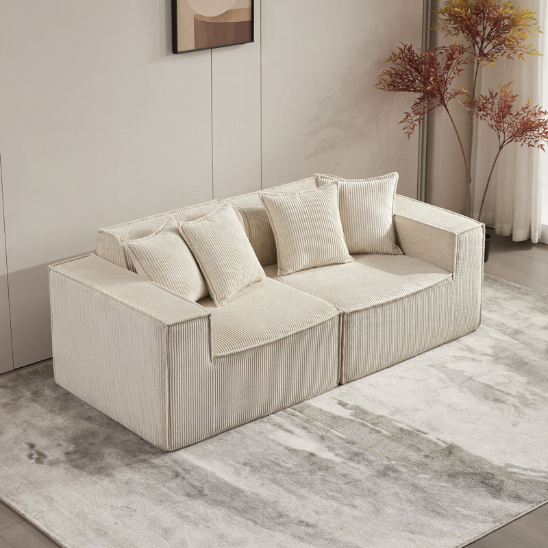 Boneless 78.74" Modular Sectional Sofa Couch