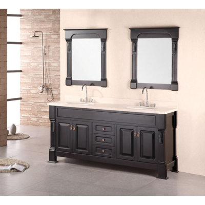 Ensemble de meuble-lavabo double 72 po avec miroir Corte