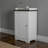 Lavish Home 2-Tier Bathroom Floor Storage Cabinet – 29” Tall Free Standing White Cupboard with Adjustable Shelf, Shutter-Style & Slatted Look Door – Towel, Toiletries, or Laundry Organizer