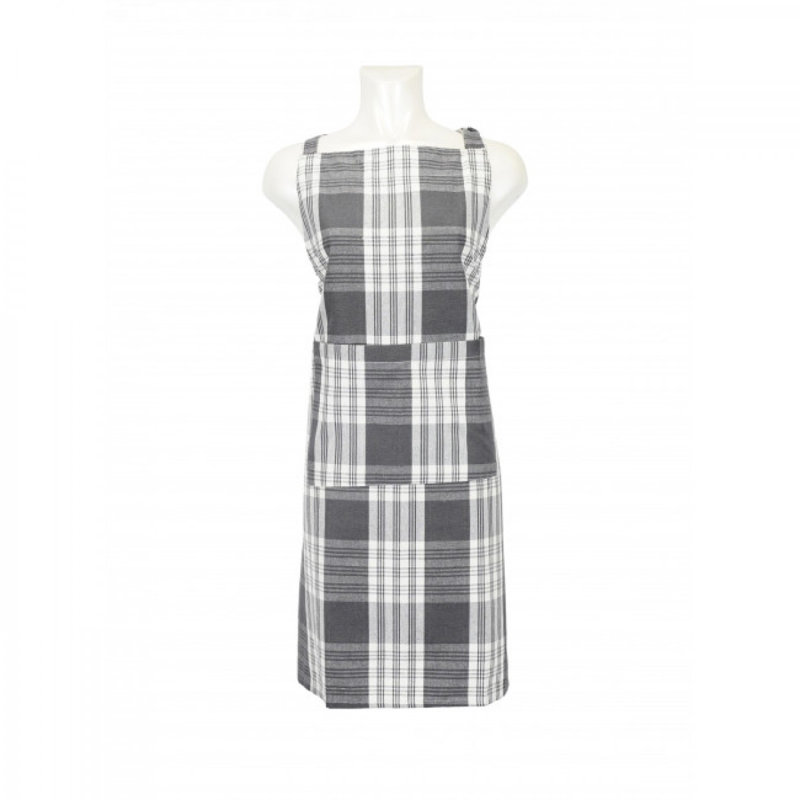 Stone Grey Plaid Apron