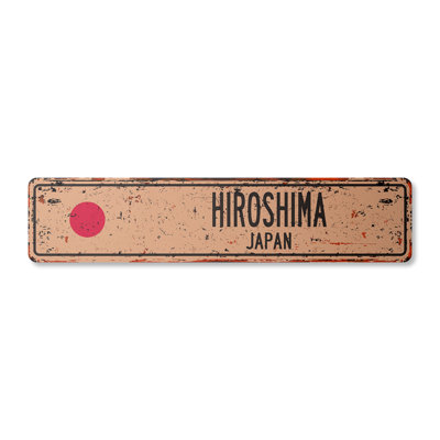 Plaque de rue Hiroshima, Japon
