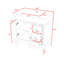 Meuble-lavabo de salle de bain avec lavabo en céramique, portes à fermeture douce, 3 tiroirs et tablette réglable-1426691914