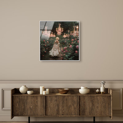 Oliver Gal Roses Floral Glam - Framed Acrylic Glass Wall Art