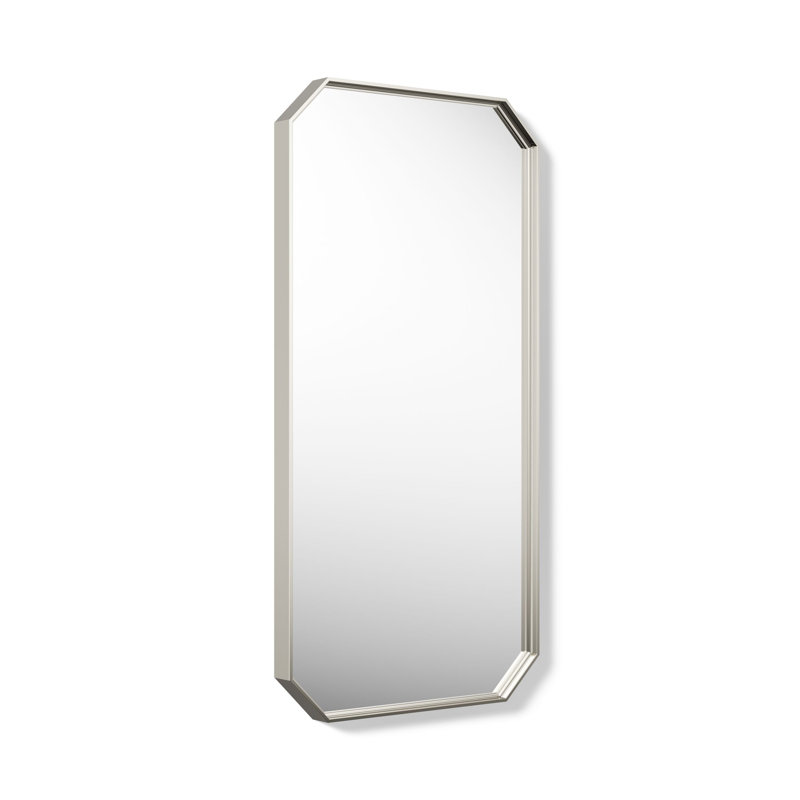 Claude by Studio McGee 18" X 36" Rectangular Framed Mirror, Vibrant Polished Nickel, 36.36" x 18.37"