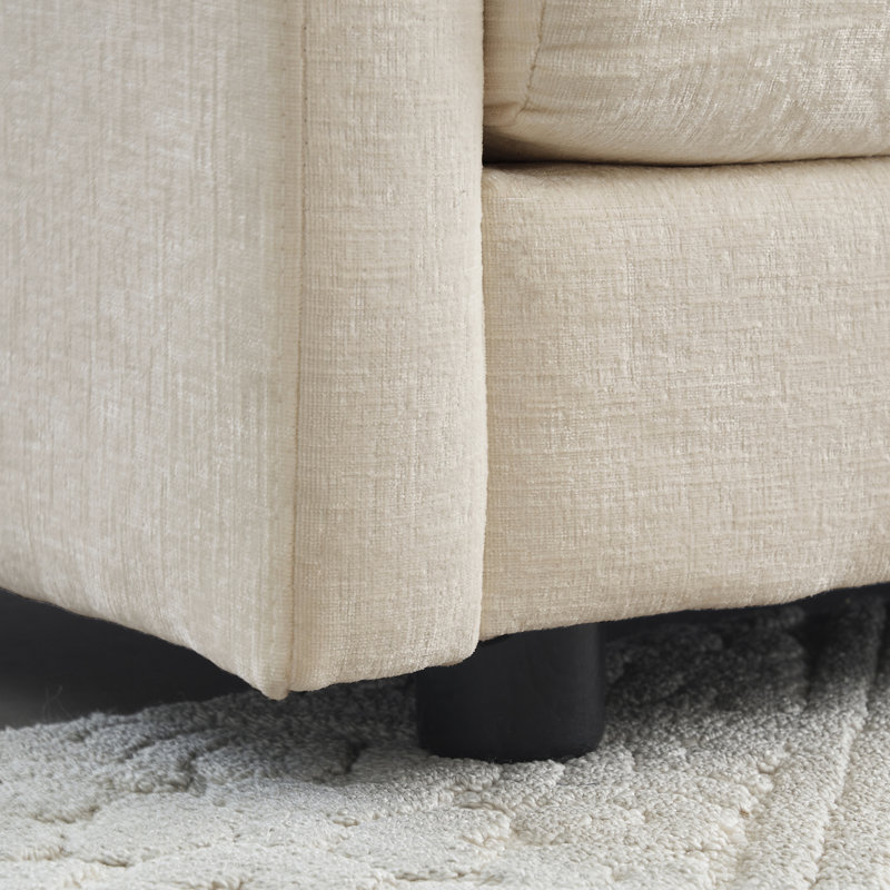 Canapé modulaire en U avec chenille douce et repose-pieds double réversible en U personnalisable en beige