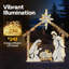 Crèche de Noël d'extérieur 6 pi Emila