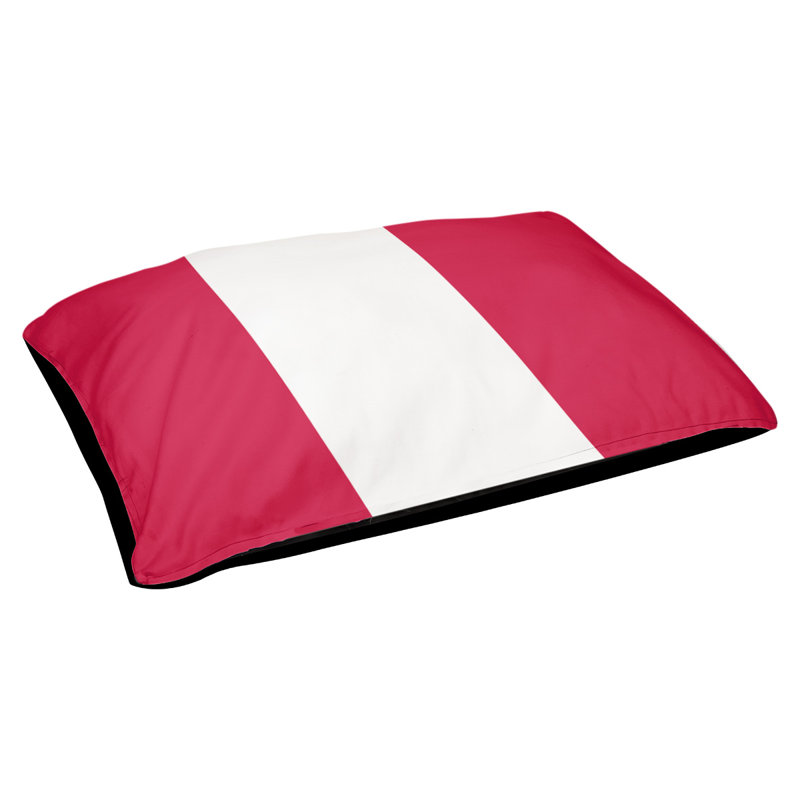 Coussin d'extérieur Toronto, Moyen (H 9,5 po x l 28 po x P 18 po), Rouge / blanc / rouge