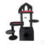 Arbre à chat, arbre à chat Spooky multi-niveaux avec poteaux à griffer, perchoirs, hamac et grotte pour chat - Tour de chat noir pour chats d'intérieur avec jouet interactif, parfait pour plusieurs chats