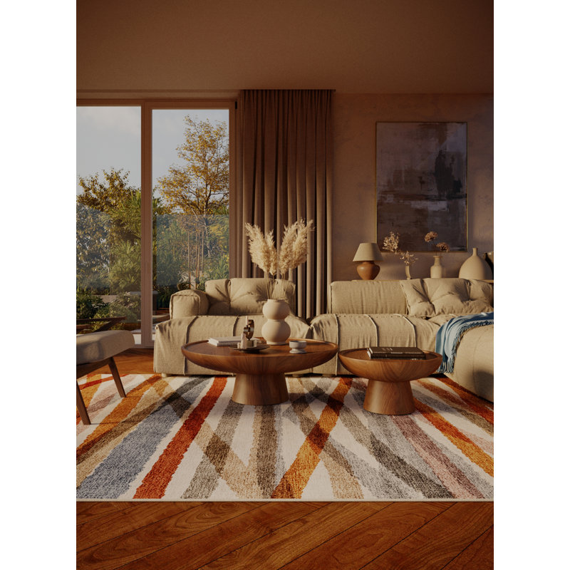 Tapis Fiordalisa avec envers antidérapant, Carré 5 pi