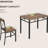 Compact Wood Dining Table Set For 4, Space-Saving Design For Small Kitchens And Dining Rooms With Industrial Style, Dining Table Set-1432483630-1432483628
