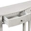 Console noire avec tiroirs à rayures verticales élégantes et pieds en pin massif - minimaliste pour la surface de vie principale à 4 pieds et 3-1079414491