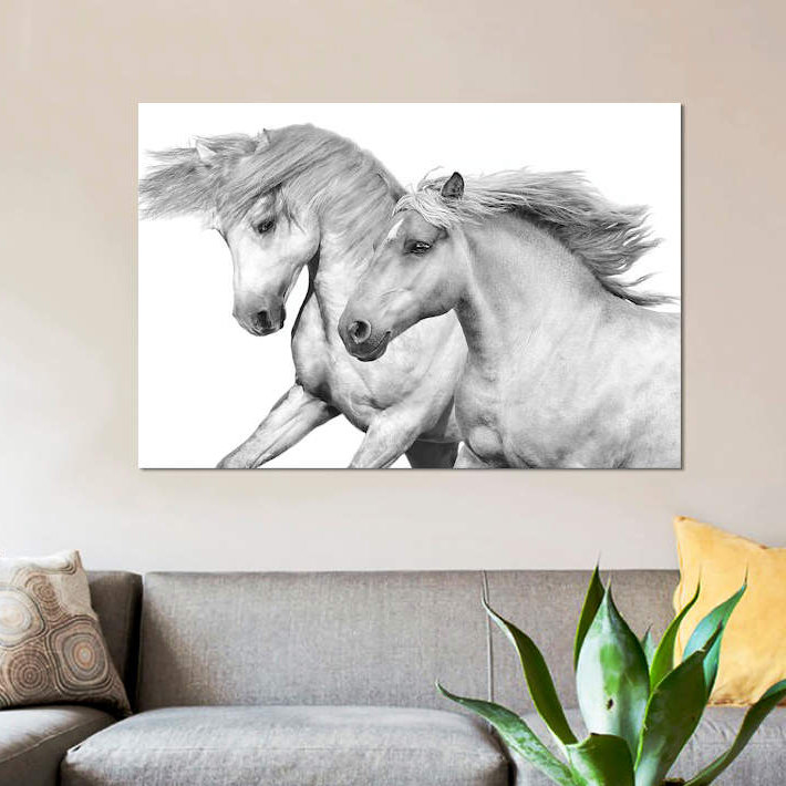 « duo i », impression sur toile, H 8 po x l 12 po x P 0,75 po, Toile tendue, Pas de tapis