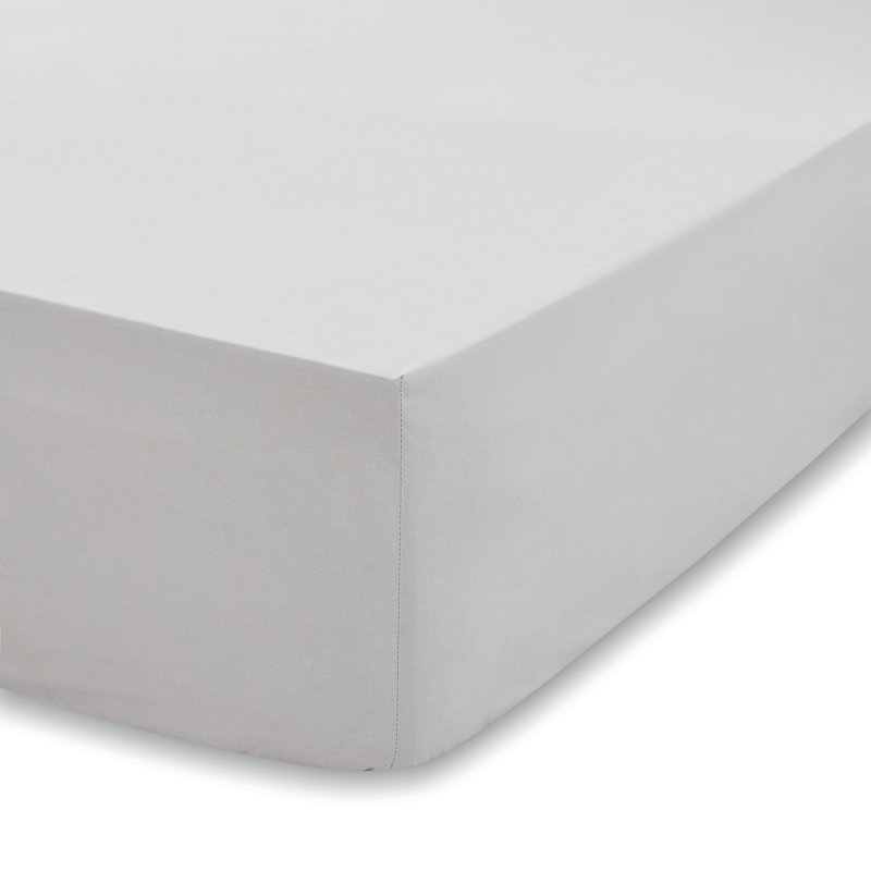 200 Thread Count 100% Cotton Fitted Sheet, Silver