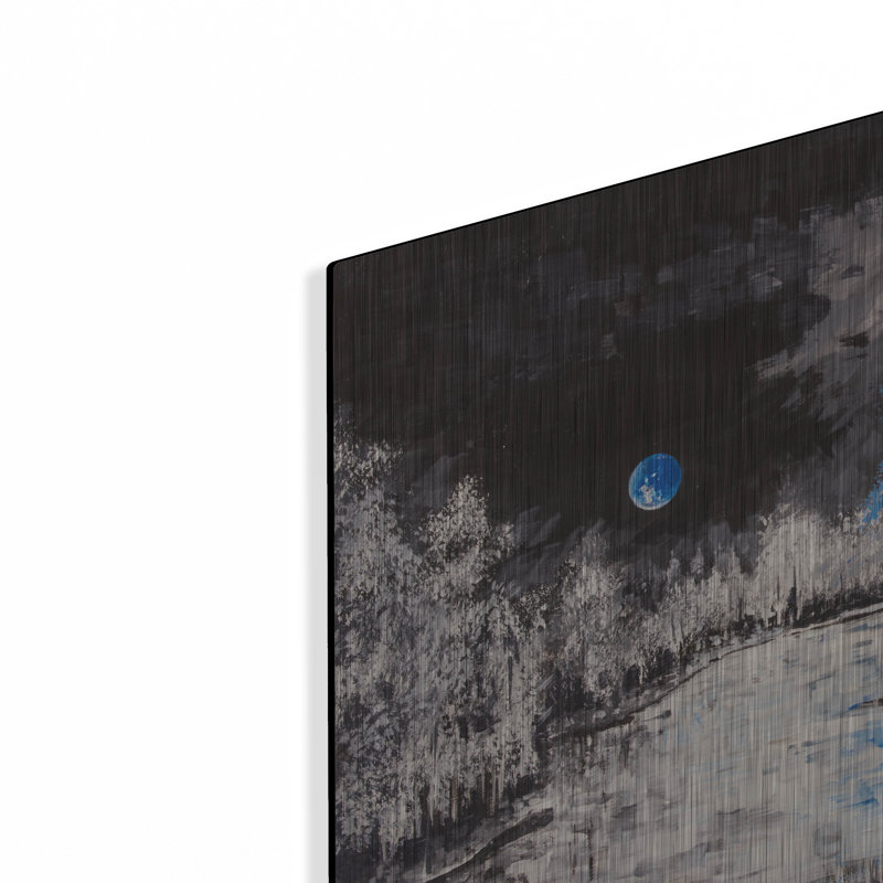 «Blue Moon» par Luxe Metal Portfolio, H 12 po x l 16 po