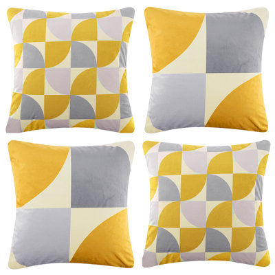 Malcolm Geometric Square Throw Pillow Cover