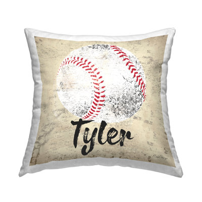 Coussin décoratif Vintage Sports Baseball par Peter Horjus