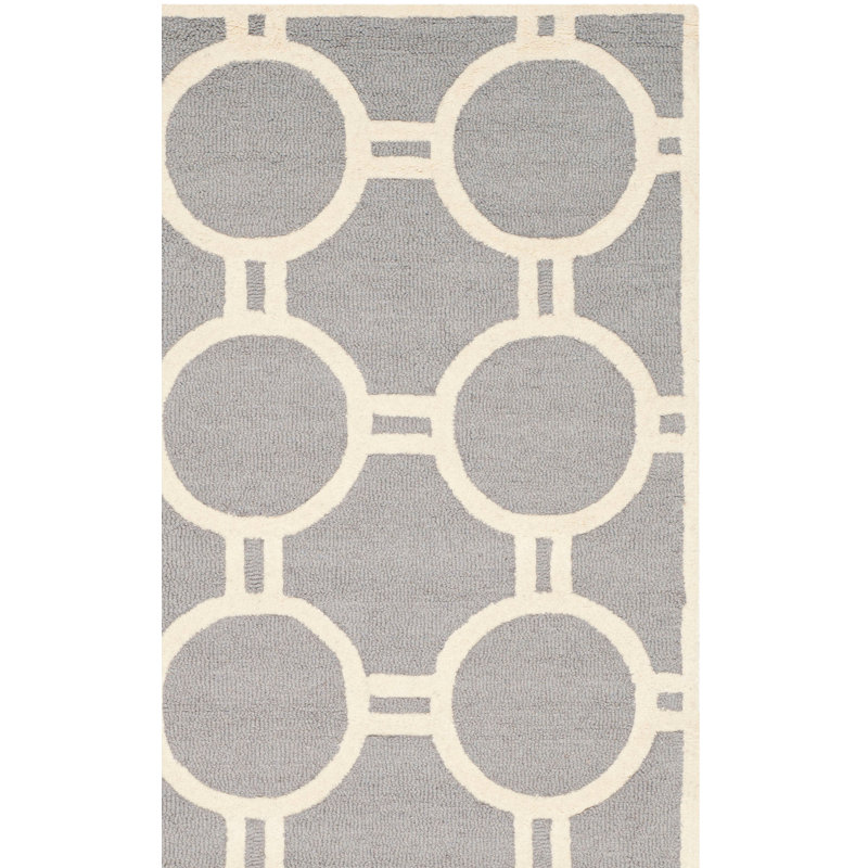 Cambridge Hand Tufted Wool Geometric Rug, Square 8'