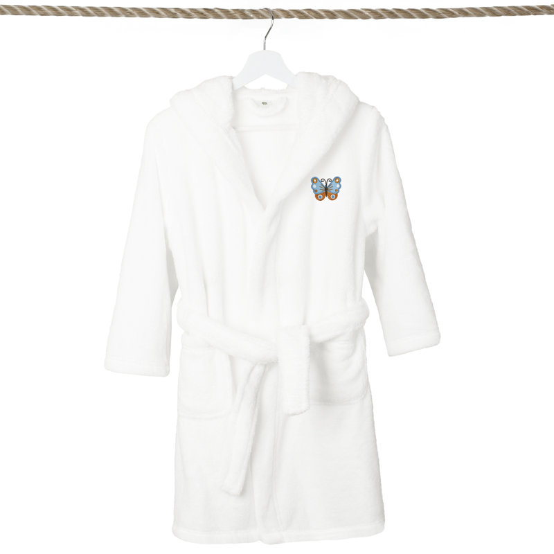 Peignoir 100% polyester Linum Kids, L, Blanc