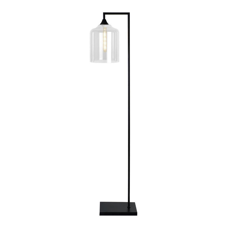 Leer 135cm Black Reading Floor Lamp Set