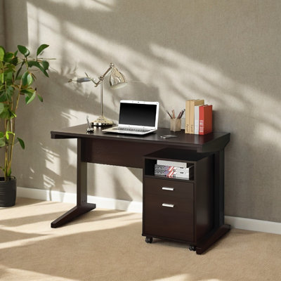 Bureau personnel 2 pièces et classeur en cappuccino