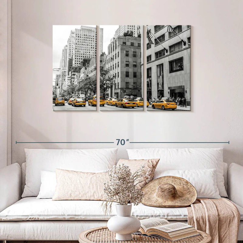 Mehar NYC Cabs Pop, 28" H x 45" W