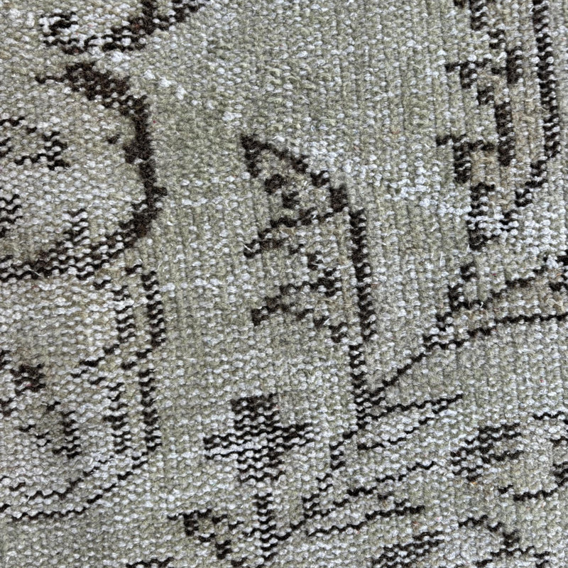 Hand-Knotted Turkish Oushak Rug in Small Size with Brown Anatolian Designs Perfect for Various Spaces