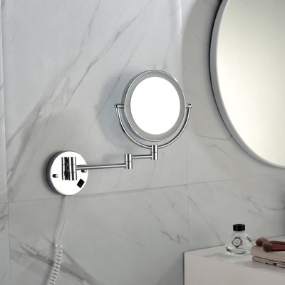 Led Wall Mount Two-sided Magnifying Makeup Vanity Mirror