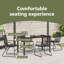 5 Piece Garden Dining Set Black PVC-522716892