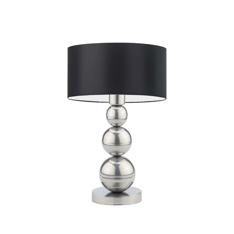 Henrika Metal Desk Lamp, Silver, Black