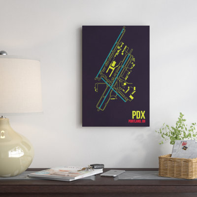 « portland », reproduction d’impression sur toile, "airport diagram series"