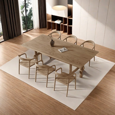 Ensemble de table de salle à manger unique en bois massif de frêne