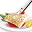 Cuisipro Fish Tongs, Red, Stainless Steel / Silicone, For Flipping and Serving, Locking Mechanism