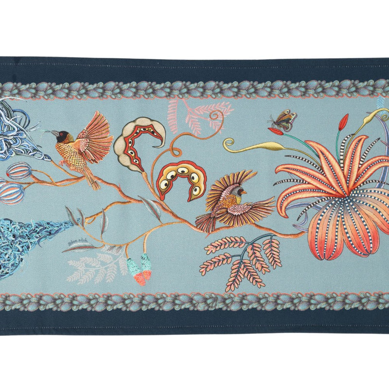 Thanda Nests Table Runner, Mist, 94" L x 16" W