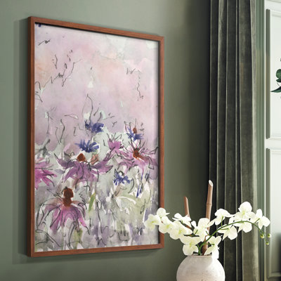 Floral Entertainment I, reproduction encadrée - bois massif