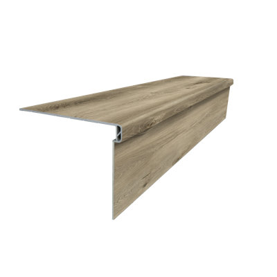 Luxury Vinyl Water Proof & Dent Proof 51.18 Inch Lenth x 11.81 Inch Width x 1.57 Inch Thick Stair Tread - Midnight Mist