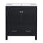 Meuble-lavabo simple autoportant de 30 po avec plateau en céramique-435693545
