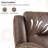 Almyra 3-Piece Vintage Faux Leather Manual Reclining Living Room Set with Classic  Nailhead Trim