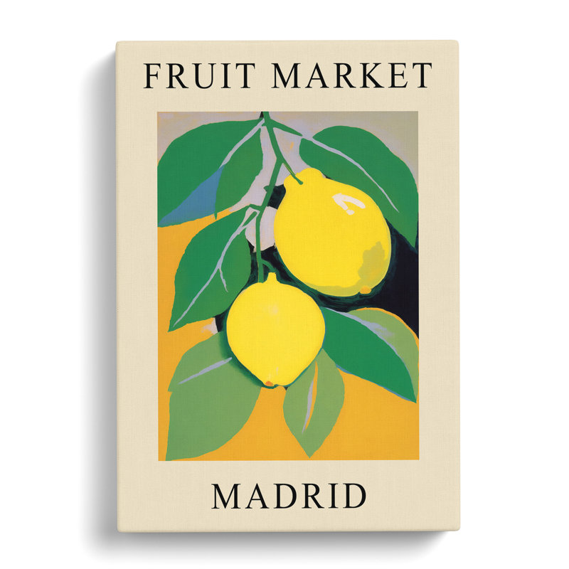 Lemon Madrid Fruit Market - Wrapped Canvas, 91cm H x 60cm W x 3cm D