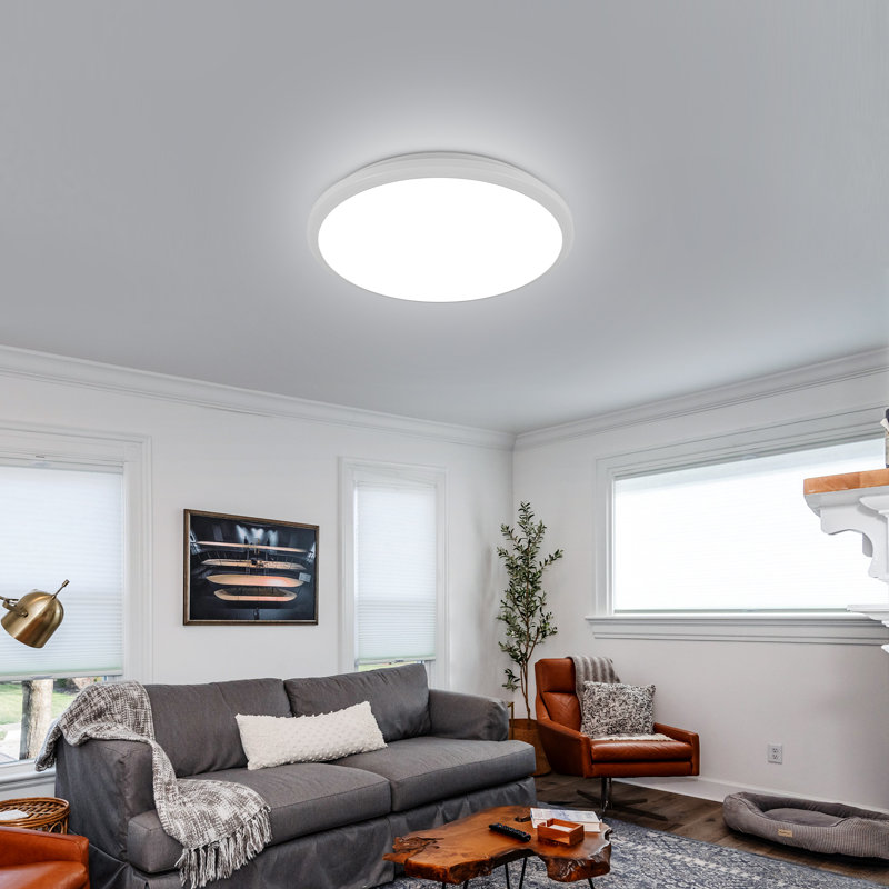 Ayce Waterproof 1-Light 30cm LED Flush Mount Ceiling Light, 6 H x 30 W x 30 D cm