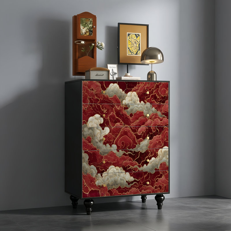 Armoire décorative légère à texture luxueuse